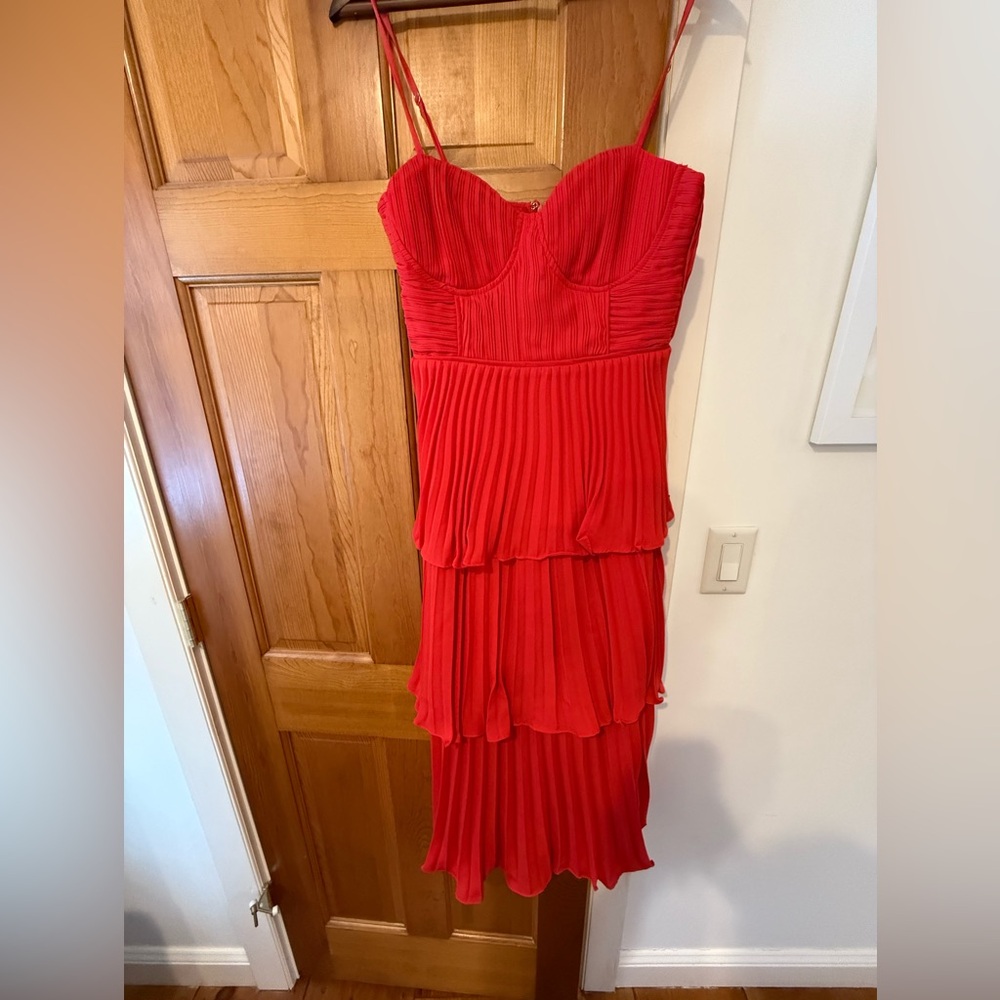 New with tags red maxi dress from lulus